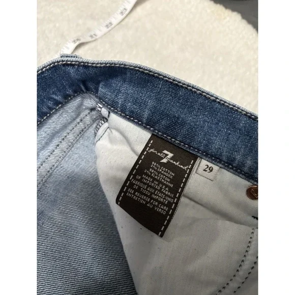 7 For All Mankind Josefina Skinny Boyfriend Womens Denim Jeans Size 29 Act 34 - Picture 7 of 8